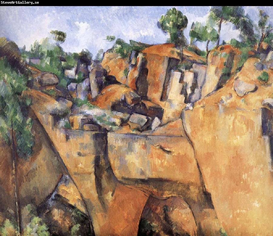 Paul Cezanne landscape rocks